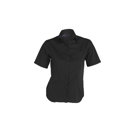 camisa-camarera-negra-manga-corta-boton-oculto camisa-camarera-negra-manga-corta-boton-oculto