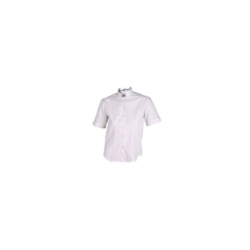 camisa-camarera-blanca-cuello-mao-manga-corta