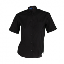 camisa-negra-camarera-cuello-mao-manga-corta