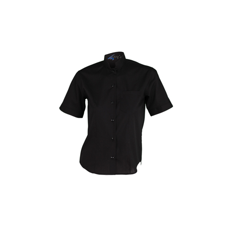 camisa-negra-camarera-cuello-mao-manga-corta camisa-negra-camarera-cuello-mao-manga-corta