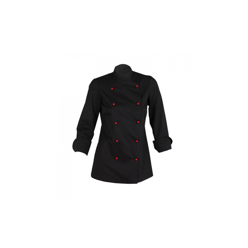 chaqueta-cocinera-negra-niza-sin-botones