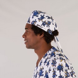 Gorro de quirófano en microfibra estampada kukusumusu