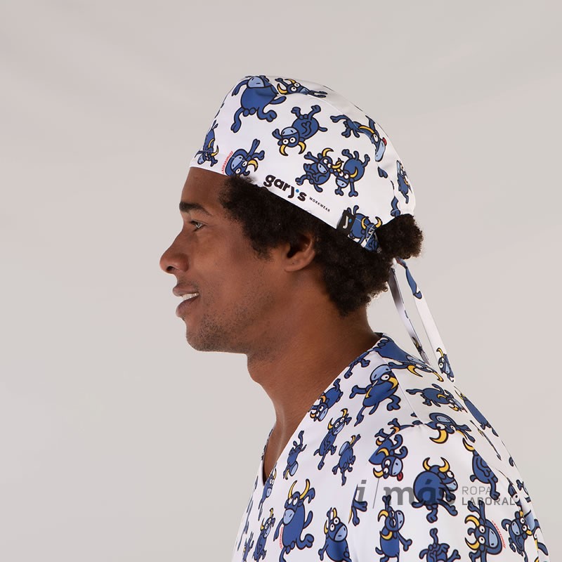 Gorro de quirófano en microfibra estampada kukusumusu