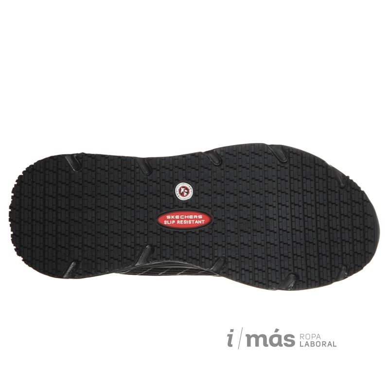 Zapatilla Skechers negra antideslizante  con diseño Max Cushioning