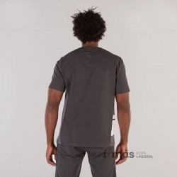 Casaca de hombre en microfibra 360 con acabado vigoré y aerosilver en laterales en color gris marengo vigoré