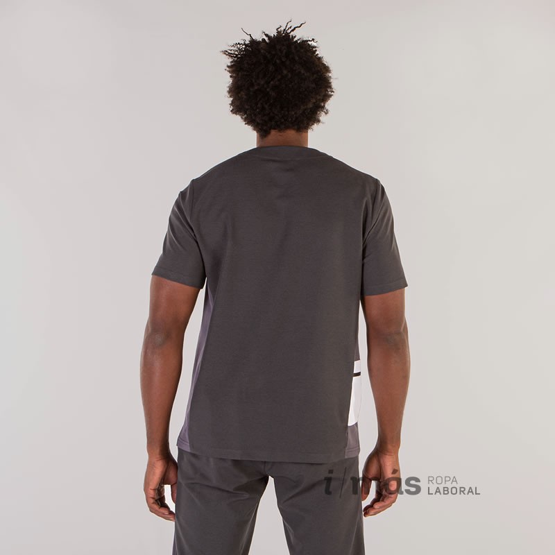 Casaca de hombre en microfibra 360 con acabado vigoré y aerosilver en laterales en color gris marengo vigoré