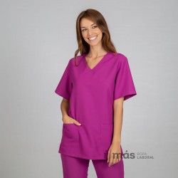 Casaca de pijama en microfibra malva