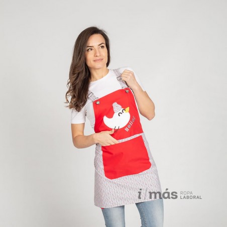 Casulla estampada con bordado patchwork de polluelo Casulla estampada con bordado patchwork de polluelo