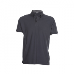 polo-camarero-manga-corta-cuello-camisero-gris-combinado